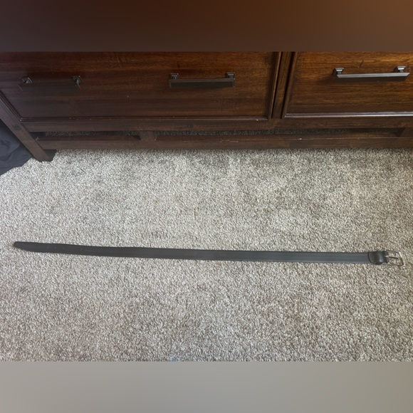 Brooks Brothers 346 Mens Black Pebble Leather Dress Belt Made in Italy - Picture 7 of 13